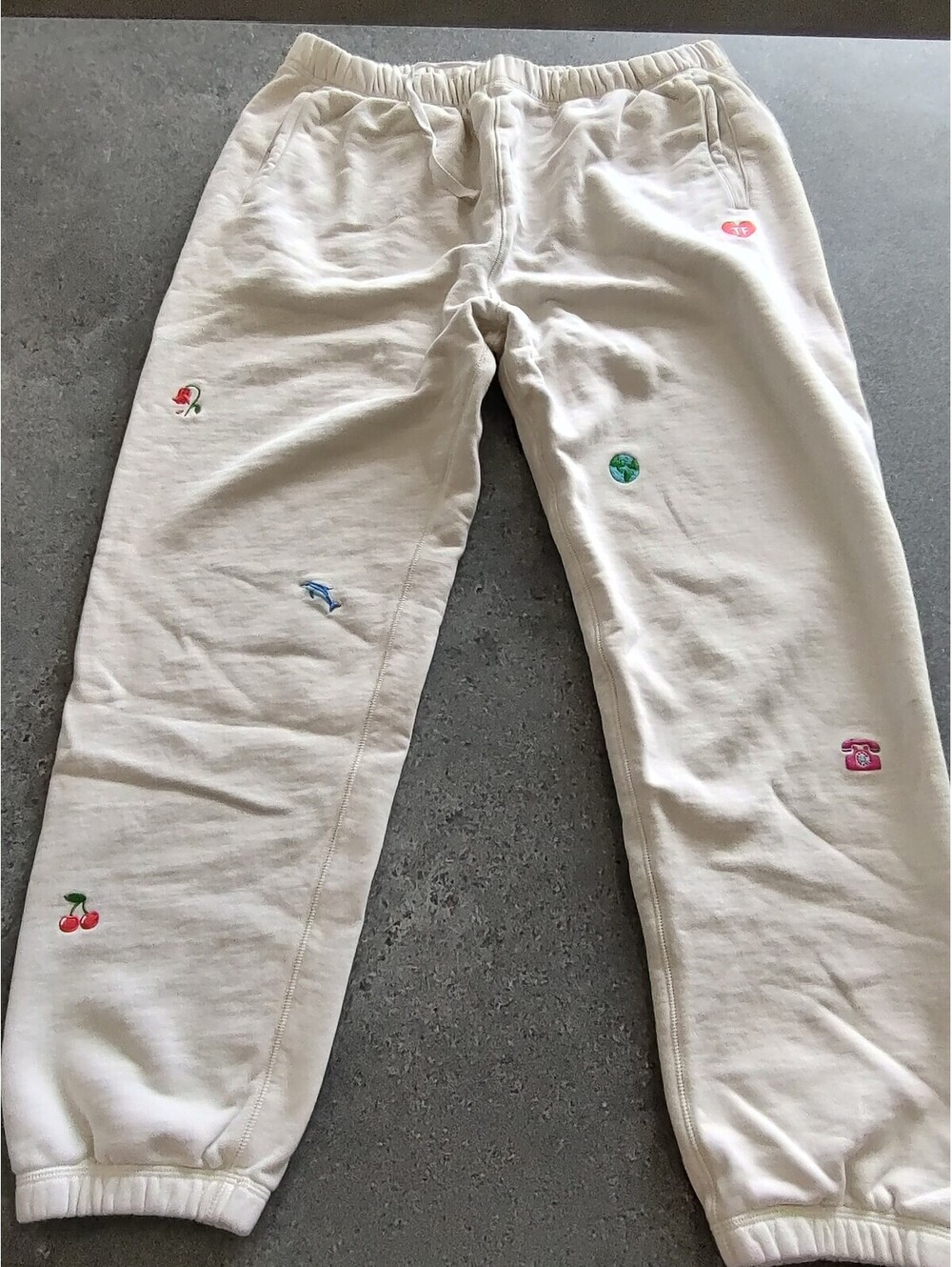 Teddy Fresh "Everything I Love" Cream Sweatpants - Women's Size [X]